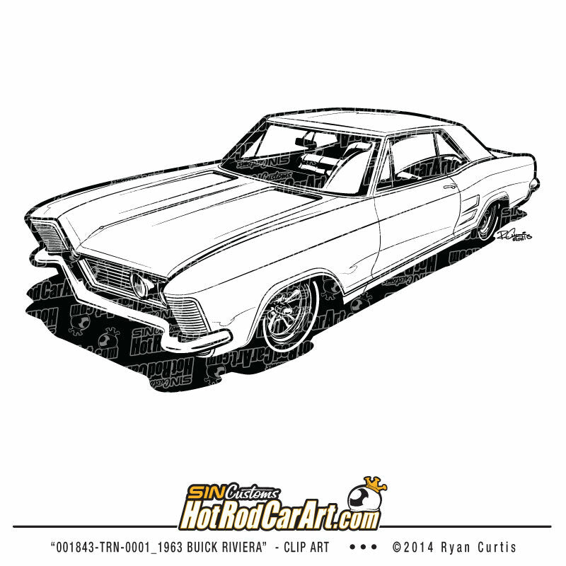 001843-TRN-0001_1963 Buick Riviera - Clip Art