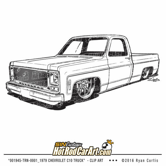 001945-TRN-0001_1979 Chevrolet C10 Truck - Clip Art