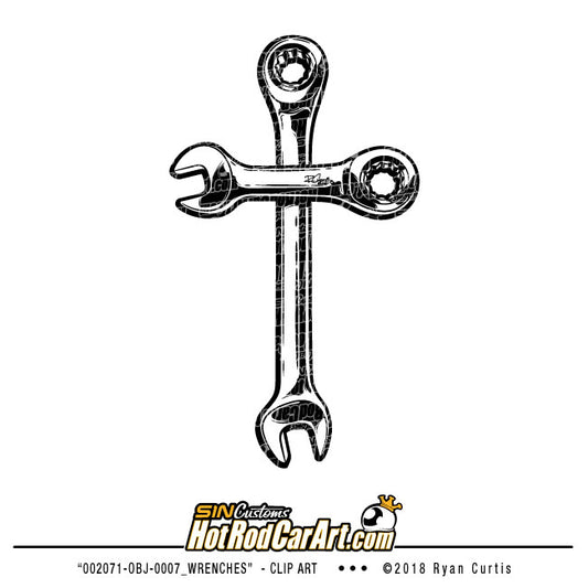 002071-OBJ-0007_Wrenches-Clip Art
