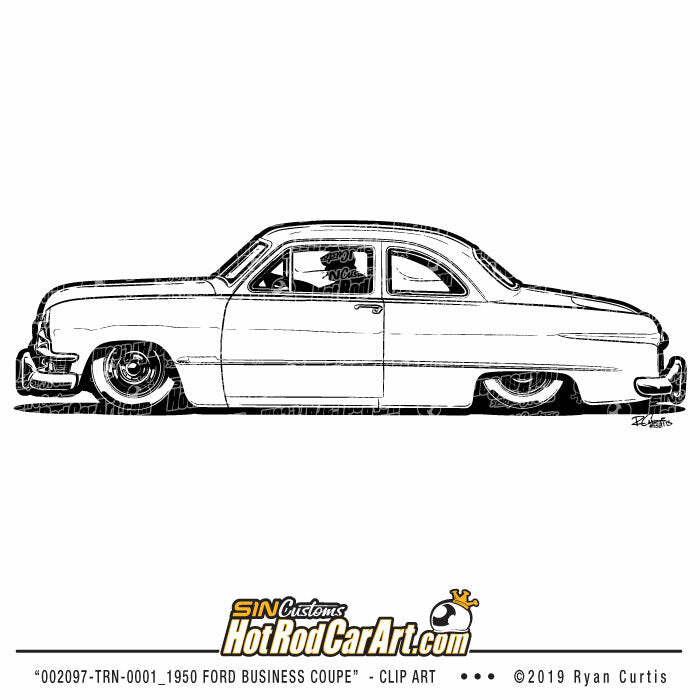 002097-TRN-0001_1950 Ford Business Coupe - Clip Art