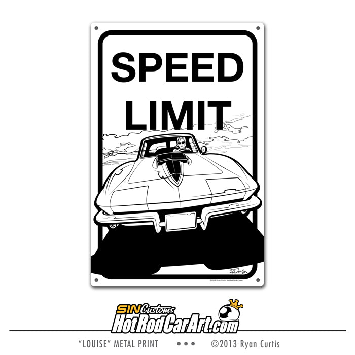 Louise Speed Limit - Metal Street Sign