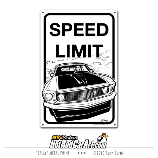 Sally Speed Limit - Metal Street Sign