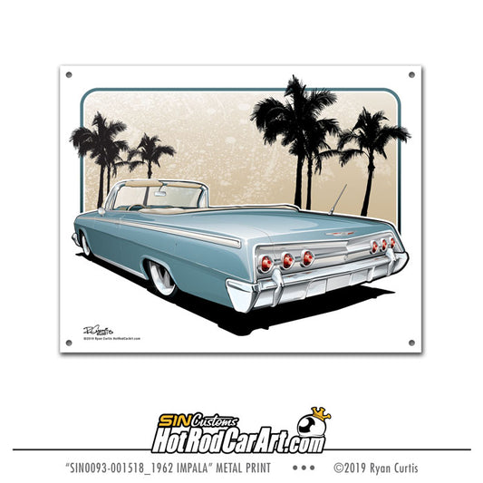 1962 Chevrolet Impala - Metal Sign Print