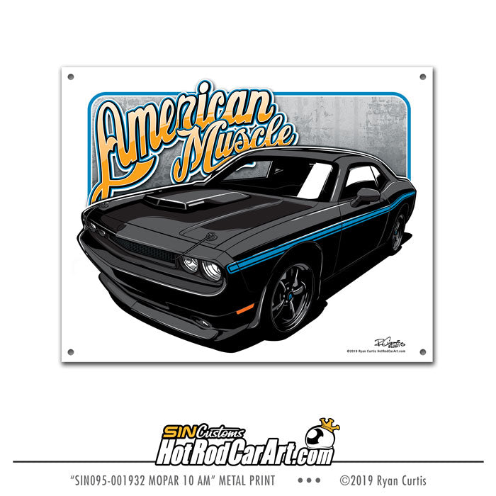 American Muscle 2010 Dodge Challenger - Metal Sign Print